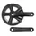 CITY CRANKSET/MTB PROWHEEL MANIVELLES ALUMINIUM BLACK 140 mm 38D. DOUBLE FLASQUE CHAIN 2.38 (3/32") (HOUSING 117,5 mm)