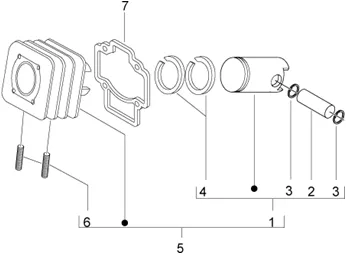 Groupe cylindre-piston-axe
