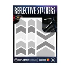 AUTOCOLLANT/STICKER REFLECHISSANT POUR VELO, CASQUE MODELE FLECHE/CHEVRON GRIS (PLANCHE) -REFLECTIVE BERLIN