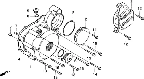 Couvercle du carter moteur gauche