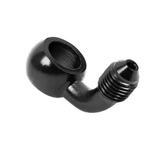 FITTING BANJO HOSE OF BRAKE DIAMETER INNER 10 mm DIAMETER OUTER M10 X 125 ELBOW 90- ALUMINIUM BLACK -P2R