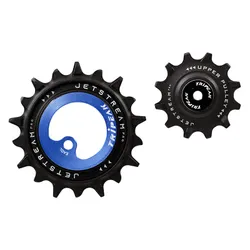 DERAILLEUR JOCKEY WHEEL AOPW TRIPEAK 12-18 TEETH CERAMIC 12X1-SPEED SRAM MTB EAGLE AXS BLUE FONCE (SET OF 2) (WARRANTY 4 YEARS)
