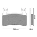 BRAKE PAD SET NEWFREN FOR HARLEY DAVIDSON 1745-1868 FAT BOY 2015> FRONT, 1584-1690 SOFTAIL 2015> FRONT, 1200 XR 2009>2012 FRONT, 1800 CVO 2017> FRONT (FD0533SH) (CUSTOM HD SINTERED METAL)