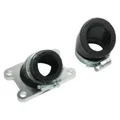 INTAKE MANIFOLD 50CC GEARED MOTORCYCLE REPLAY FLEXIBLE FOR MINARELLI 50 AM6/MBK 50 X-POWER/YAMAHA 50 TZR/PEUGEOT 50 XPS/RIEJU 50 RS1, SMX (PWK AND DELLORTO, DIAMETER INNER 24 + 32 mm, WITH 2 MANCHONS)