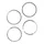 SPACER/RONDELLE FOR DISC CENTERLOCK ELVEDES SILVER -THICKNESS 0.1 mm- (SOLD IN PACKS OF 4)