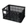 BASKET/CAISSE PLASTIC RECYCLE BASIL BLACK 40L FRONT/REAR (49X36X27CM) (POSSIBILITE OF FIXER WITH REF 150413)