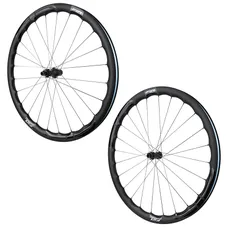 ROUES ROAD DISC 700 FIR FC 38 PRO CENTERLOCK CARBON BLACK CASSETTE SHIMANO 12/11-SPEED THRU AXLE 12/100 AND 12/142 HEIGHT/PROFIL 38 mm (PAIR) - TUBELESS READY