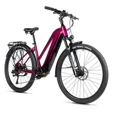 ELECTRIC BICYCLE/E-BIKE TREKKING BIKE 28 LEADER FOX BARNET 2025 WOMEN'S PURPLE 9-SPEED MID-DRIVE MOTOR BAFANG M510 36-SPEED 95NM BATTERY 20AH (20'' - H52CM - SIZE L - FOR ADULT OF 178 cm TO 185 cm)