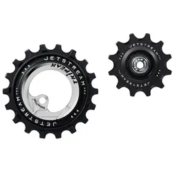DERAILLEUR JOCKEY WHEEL AOPW TRIPEAK 12-18 TEETH CERAMIC 11X2-SPEED SHIMANO ULTEGRA R8000GS/105 R7000GS SILVER (SET OF 2) (WARRANTY 4 YEARS)