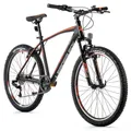 CONVENTIONAL BICYCLE MTB 26 LEADER FOX MXC BLACK MATTE/ORANGE 8-SPEED FRAME 18 INCHES (SIZE JUNIOR GARCON 156 TO 164 cm)