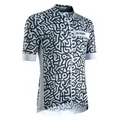CYCLING JERSEY GIST SUMMER PAINT SLEEVES SHORT ZIP TOTAL BLACK/WHITE XXL -5344