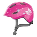 CHILDREN'S BICYCLE HELMET ABUS SMILEY 3.0 BUTTERFLY PINK SIZE 50-55 cm WITH ADJUSTMENT DIAL