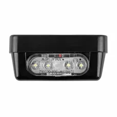 ECLAIRAGE DE PLAQUE IMMATRICULATION REPLAY RECTANGLE 4 LEDS PLASTIQUE NOIR (HOMOLOGUE CE)