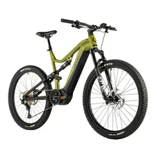 ELECTRIC BICYCLE/E-BIKE MTB 29 LEADER FOX ARGUS ALL SUSPENSION MEN'S GREEN MATTE 12-SPEED MID-DRIVE MOTOR PANASONIC GX ULTIMATE 36-SPEED 90NM BATTERY 20AH (FRAME 21,5'' - H55CM - XL - FOR ADULT OF 185 cm TO PLUS)