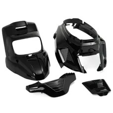 BODYWORK SCOOTER REPLAY DESIGN FOR MBK 50 BOOSTER 2004>/YAMAHA 50 BWS 2004> GLOSS BLACK (KIT 7 PIECES)