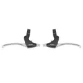 LEVIER DE FREIN VTT/VTC V-BRAKE 4 DOIGTS NEWTON ALU ARGENT/NOIR (PAIRE SUR CARTE)