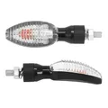 CLIGNOTANT UNIVERSEL REPLAY SQUALE A AMPOULE BAU9S TRANSPARENT/NOIR BASE COURTE (L 90mm / H 30mm / L 25mm) (HOMOLOGUE CE) (PAIRE)