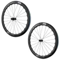 ROUES ROAD DISC 700 FIR FC 50 PRO CENTERLOCK CARBON BLACK CASSETTE SHIMANO 12/11-SPEED THRU AXLE 12/100 AND 12/142 HEIGHT/PROFIL 46/50 mm (PAIR) - TUBELESS READY