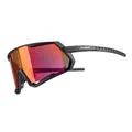 CYCLING GLASSES ADULT GIST MASK MONTURE BLACK VERRE RED POLYCARBONATE (PROTECTOR 100% CONTRE UVA, UVB, UV)