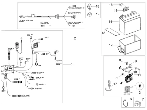 Circuit electrique arrière