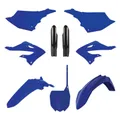 CARROSSERIE/CARENAGE MOTO MX YAMAHA 125, 250 YZ 2022> BLEU YAM/NOIR (COULEUR OEM) (KIT PLASTIQUES 9 PIECES) -POLISPORT