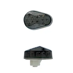 CLIGNOTANT MOTO TAAC FR06 13 LEDS FUME/NOIR (M10 / LONG 34mm / H 25mm) (PAIRE) QUALITE PREMIUM -HOMOLOGUE ECE