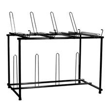 SHOP DISPLAY STAND 8 BICYCLES ON 2 LEVELS BLACK -BICISUPPORT