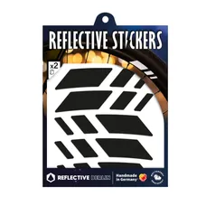 AUTOCOLLANT/STICKER REFLECTIVE FOR WHEEL OF BICYCLE HEIGHT 20 mm MODELE RACER BLACK (PLANCHE) -REFLECTIVE BERLIN