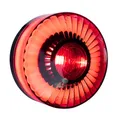 FEU ARRIERE MOTO UNIVERSEL AVOC VINTAGE A LEDS NOIR COUVERCLE FUME (3 FILS) -HOMOLOGUE CE