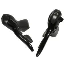 LEVIER/MANETTE ROUTE PATIN MICROSHIFT 8V. DOUBLE ALU NOIR COMPATIBLE SHIMANO (PAIRE SACHET POUR ATELIER)