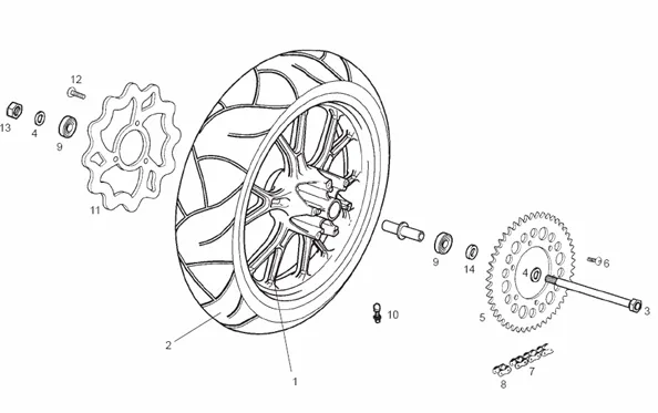 Roue arrière
